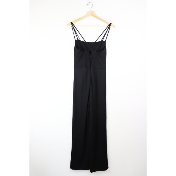 NWT Lovers + Friends Robin Strappy Jumpsuit Black - Picture 4 of 9